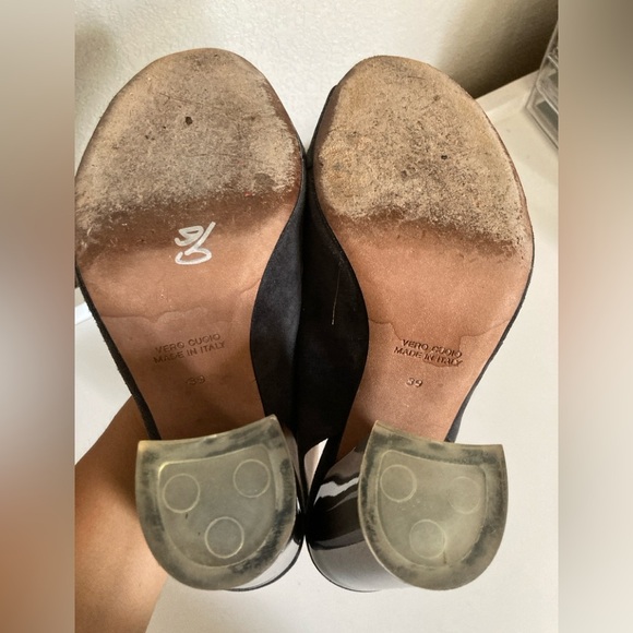 Baldan Baldan Suede Lucite Heel Sling Size 39 Italy Usa 8.5 - Picture 6 of 9
